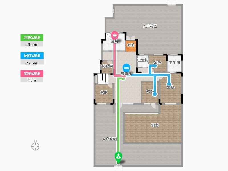 辽宁省-沈阳市-保利和光屿湖9栋174m²-602.05-户型库-动静线