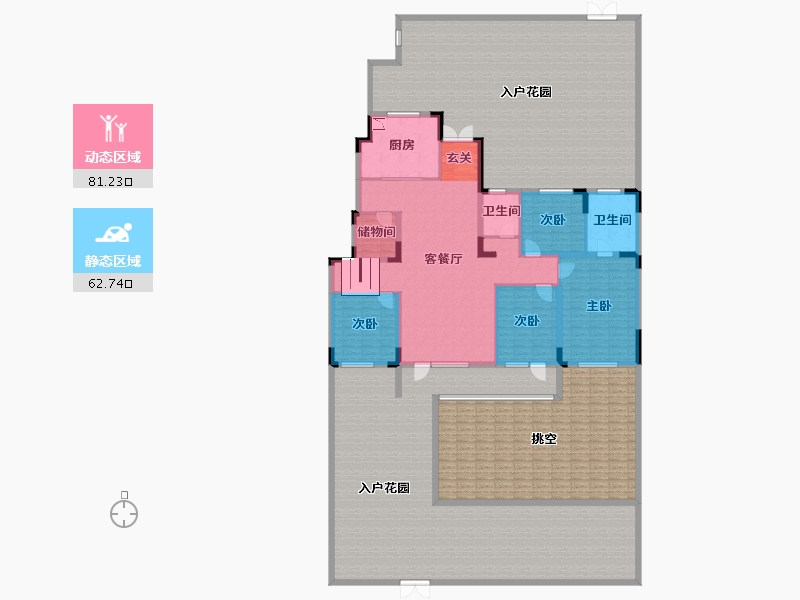 辽宁省-沈阳市-保利和光屿湖9栋174m²-602.05-户型库-动静分区