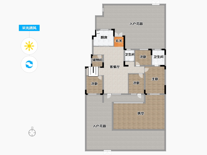 辽宁省-沈阳市-保利和光屿湖9栋174m²-602.05-户型库-采光通风