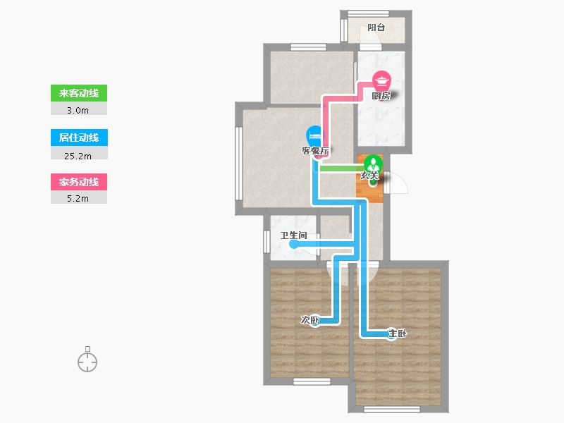 辽宁省-沈阳市-汇置尚樾宁江街36-1号（27号楼）90m²-65.17-户型库-动静线