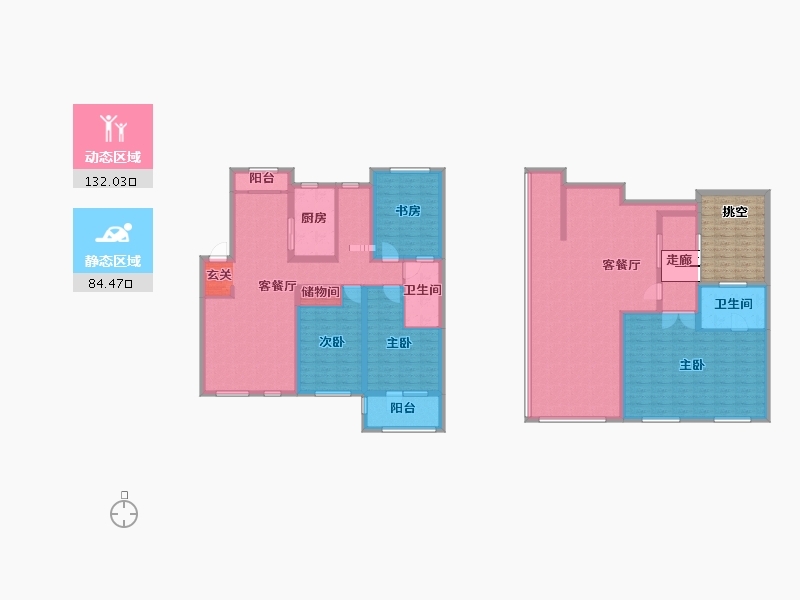 辽宁省-沈阳市-汇置尚樾宁江街（23，24，25，26号楼）158m²-206.67-户型库-动静分区