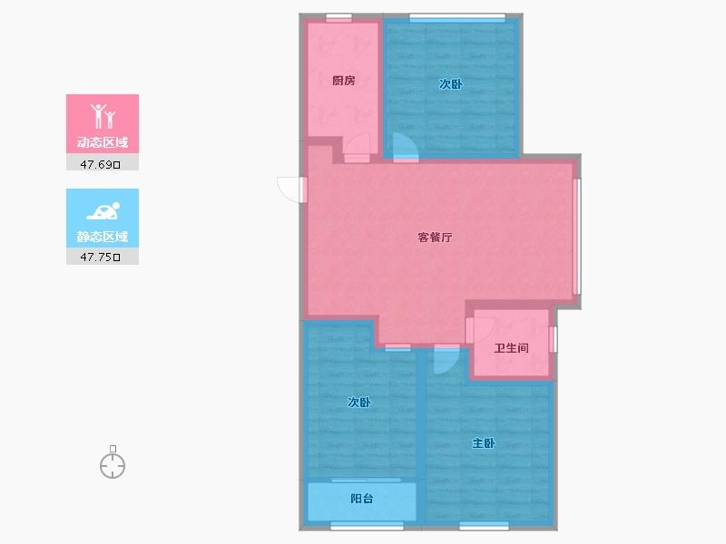 山东省-德州市-龙溪香岸-85.00-户型库-动静分区