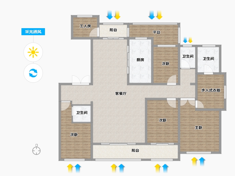 山东省-枣庄市-善国盛景-240.00-户型库-采光通风