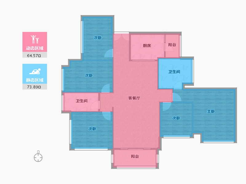 广东省-深圳市-星河时代-127.05-户型库-动静分区