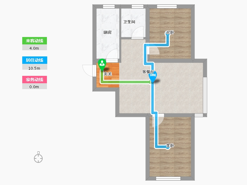 辽宁省-沈阳市-民安海逸康城青城山路（19，11号楼）79m²-52.98-户型库-动静线