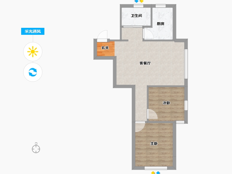 辽宁省-沈阳市-意大利风情小镇广业西路29-1号（58）76m²-50.77-户型库-采光通风