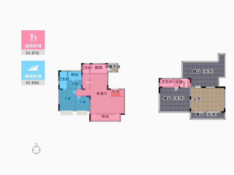 辽宁省-沈阳市-美的盛堂汪河南路（14，1，13，15号楼）154m²-237.93-户型库-动静分区