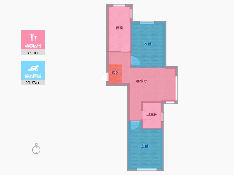 辽宁省-沈阳市-丽晶公馆千山西路（1，6）78m²-51.38-户型库-动静分区