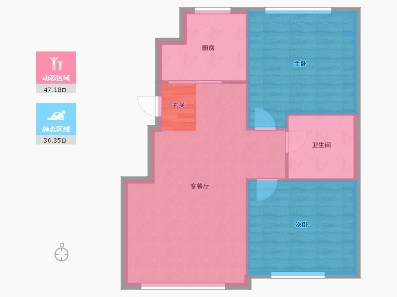 辽宁省-沈阳市-意大利风情小镇广业西路27-6号（103）89m²-71.21-户型库-动静分区