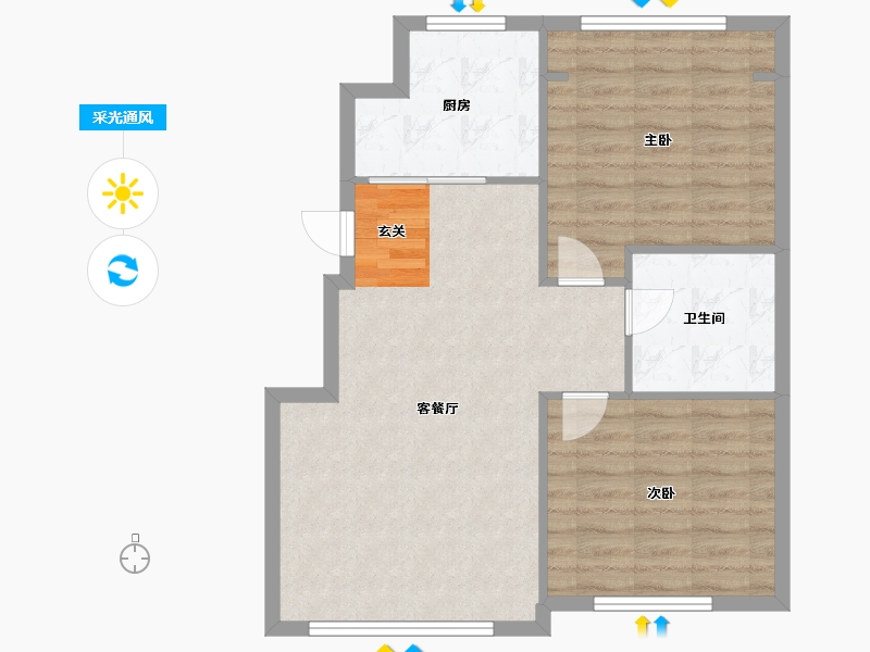 辽宁省-沈阳市-意大利风情小镇广业西路27-6号（103）89m²-71.21-户型库-采光通风