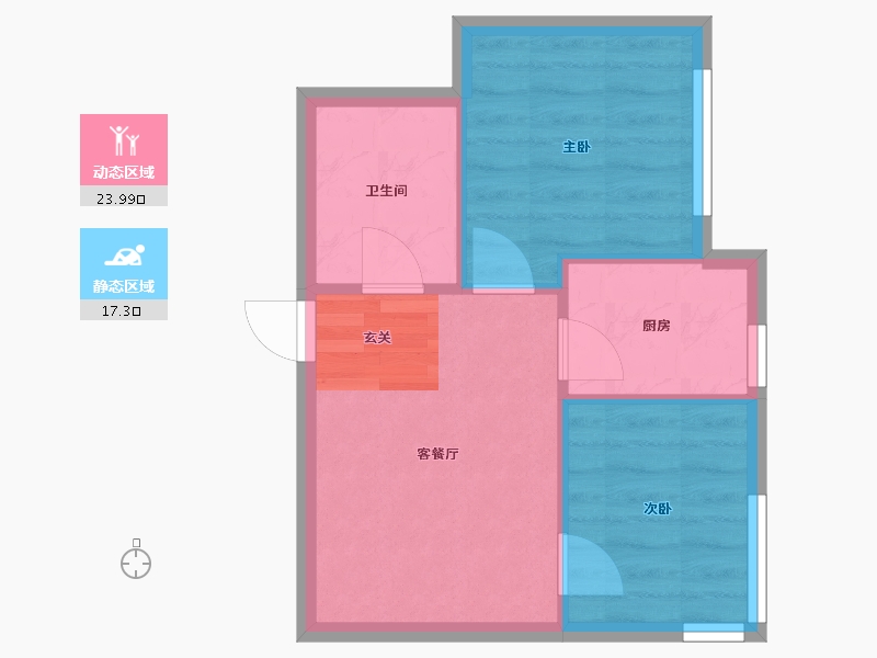 辽宁省-沈阳市-宏发英里细河南路（D6,D9,D10,D7,D12）84m²-36.99-户型库-动静分区