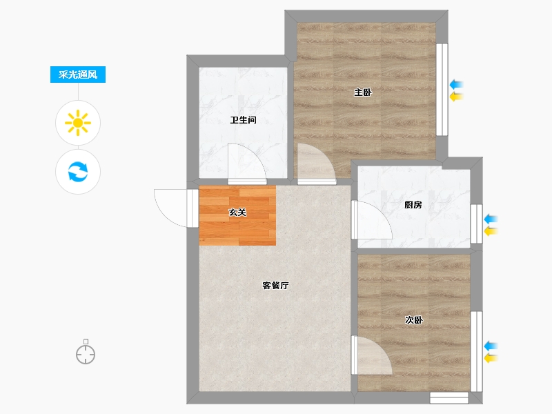 辽宁省-沈阳市-宏发英里细河南路（D6,D9,D10,D7,D12）84m²-36.99-户型库-采光通风