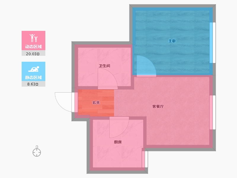 辽宁省-沈阳市-宏发英里细河路（G7，G8，G9）38m²-25.16-户型库-动静分区