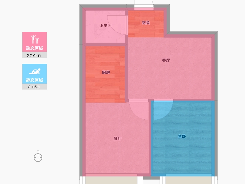 辽宁省-沈阳市-宏发英里细河路（G7,G8,G9）50m²-31.29-户型库-动静分区