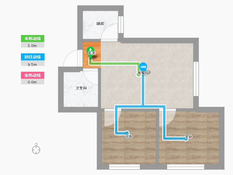 辽宁省-沈阳市-宏发英里南阳湖街（G8,G9）61m²-32.89-户型库-动静线