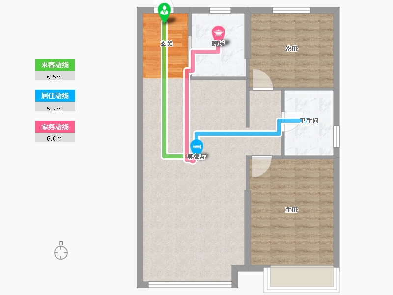 辽宁省-沈阳市-恒大西江天悦文大路439-5号（22号楼）92m²-73.60-户型库-动静线