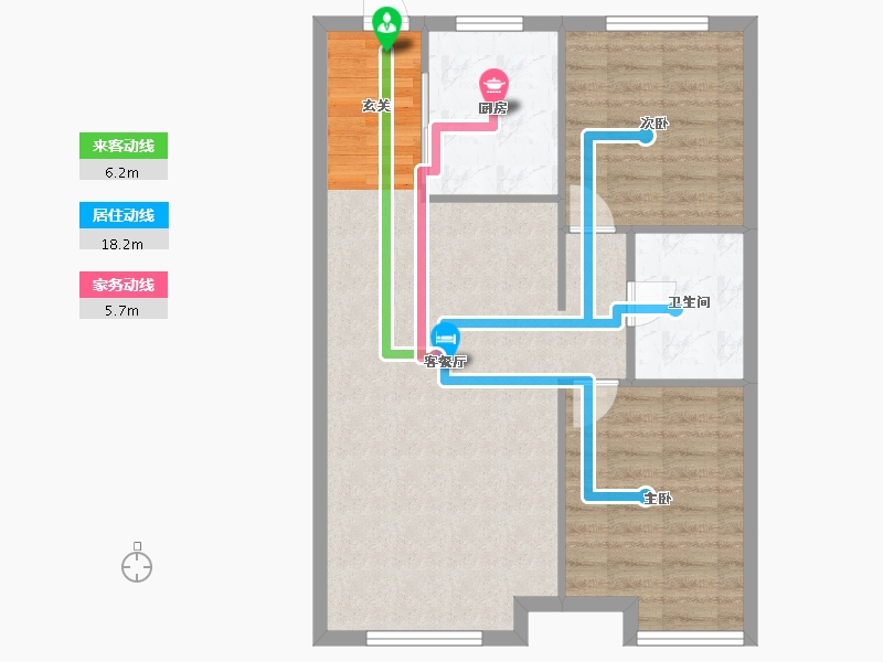 辽宁省-沈阳市-恒大西江天悦文大路439-5号（22号楼）90m²-72.00-户型库-动静线