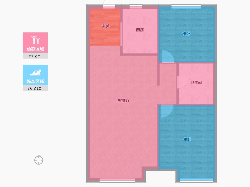 辽宁省-沈阳市-恒大西江天悦文大路（1，2，7，8号楼）91m²-72.80-户型库-动静分区