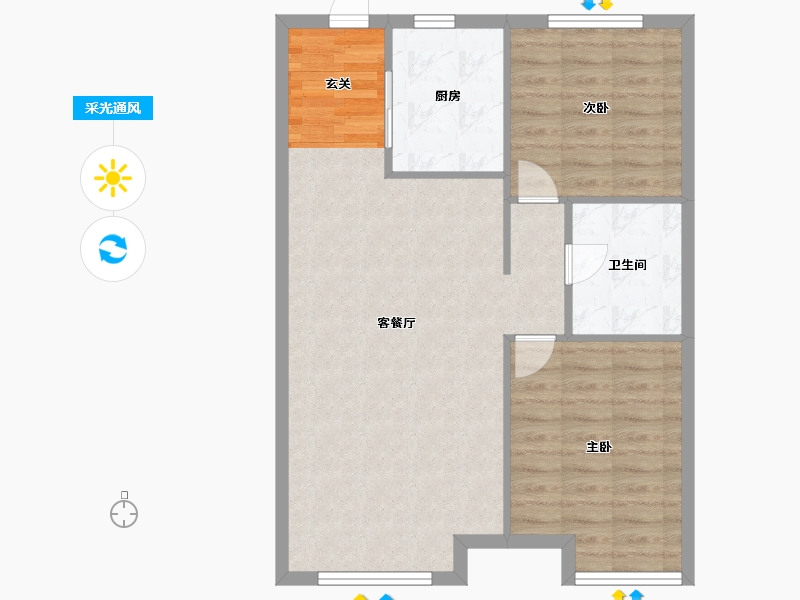 辽宁省-沈阳市-恒大西江天悦文大路（1，2，7，8号楼）91m²-72.80-户型库-采光通风