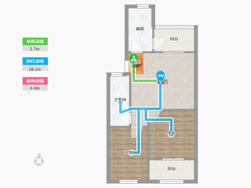 四川省-成都市-金科苑-二区-56.27-户型库-动静线