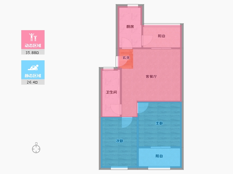 四川省-成都市-金科苑-二区-56.27-户型库-动静分区