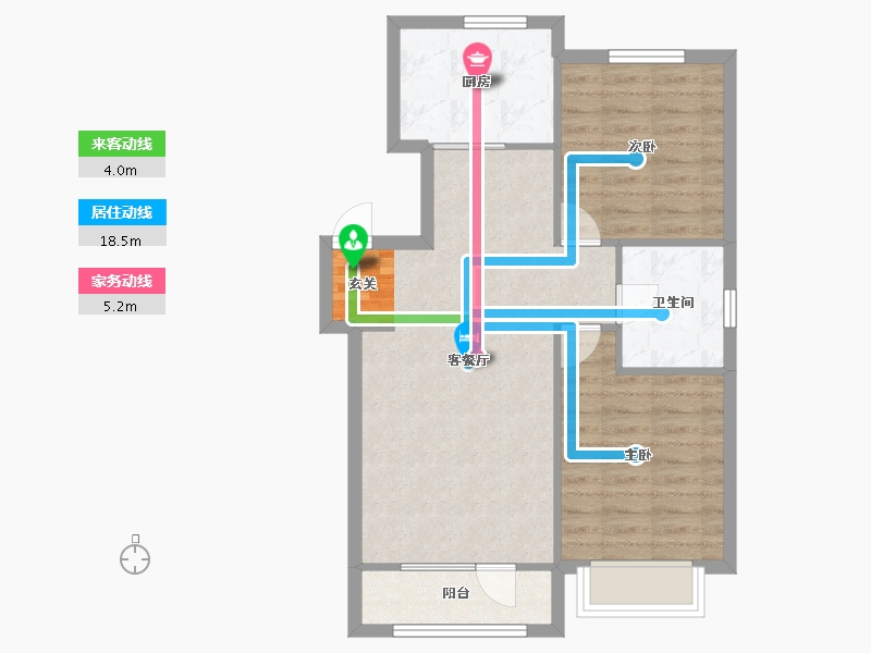 辽宁省-沈阳市-中港城永安嘉苑洪源路12-1号（3）86m²-68.81-户型库-动静线