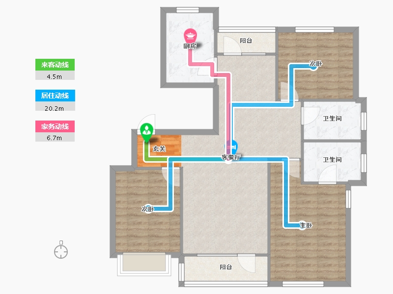 辽宁省-沈阳市-中港城永安嘉苑洪源路（15,14,9,10栋）124m²-99.20-户型库-动静线