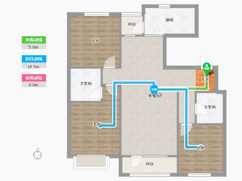 辽宁省-沈阳市-中港城永安嘉苑于洪区洪源路（16,13,5,21栋）120m²-95.99-户型库-动静线