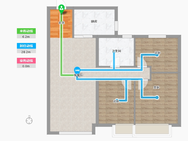 辽宁省-沈阳市-恒大悦龙台广业西路129甲-15号（19号楼）104m²-83.60-户型库-动静线