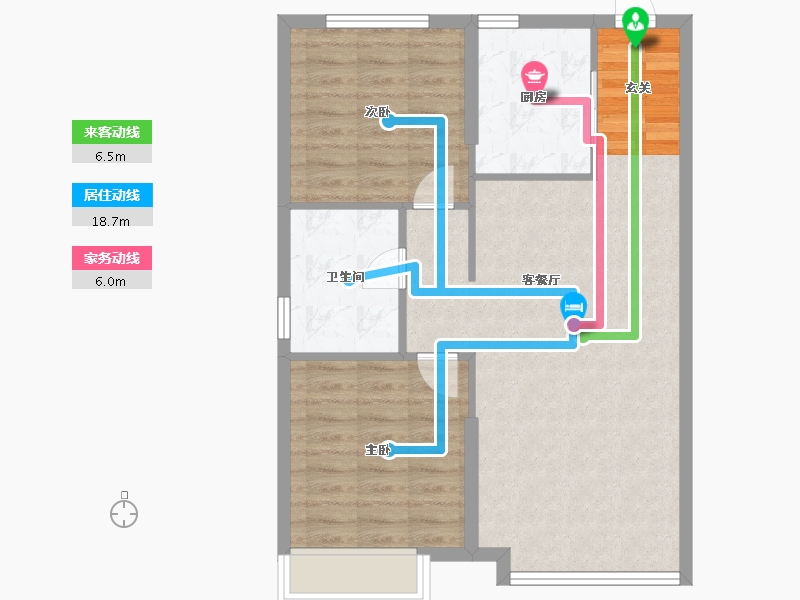 辽宁省-沈阳市-恒大悦龙台广业西路129甲-12号（24号楼）90m²-72.01-户型库-动静线