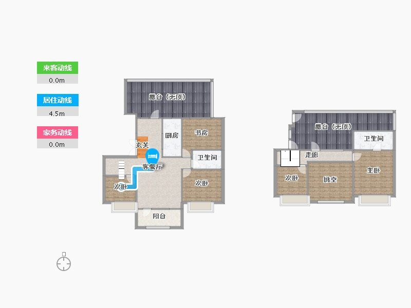 辽宁省-沈阳市-碧桂园银亿大城印象锦园（D2，D7，D8，D9）153m²-179.04-户型库-动静线