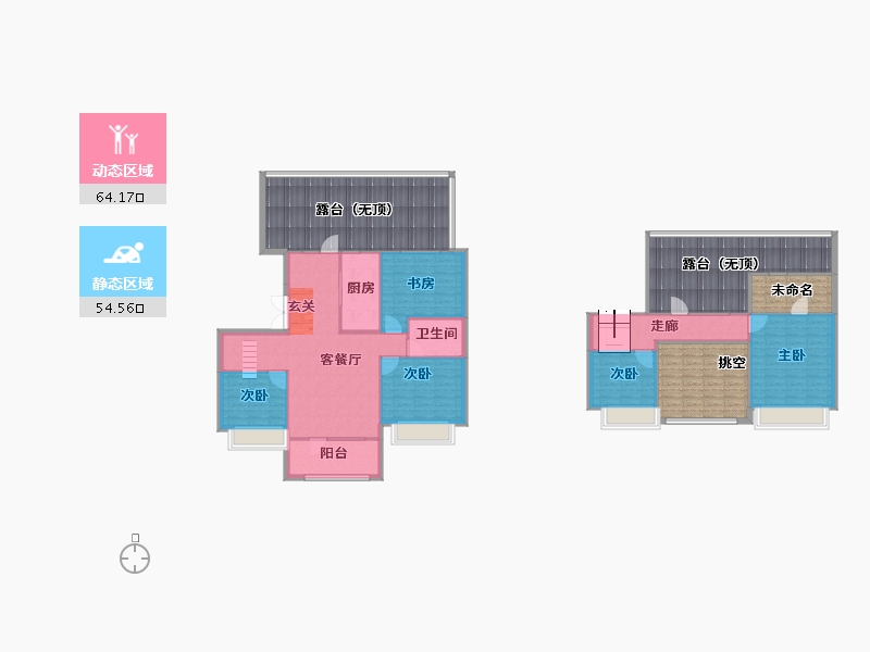 辽宁省-沈阳市-碧桂园银亿大城印象锦园（D2，D10，D11，D4，D6，D24）153m²-177.12-户型库-动静分区