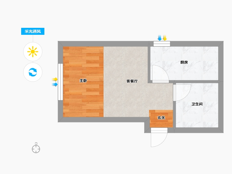 辽宁省-沈阳市-玉祥明居赤山路（G10，G11，G12）41m²-25.89-户型库-采光通风