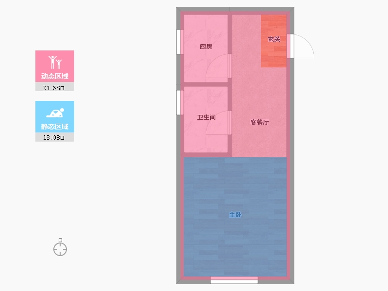 辽宁省-沈阳市-玉祥明居赤山路（G10，G11，G12）45m²-28.24-户型库-动静分区