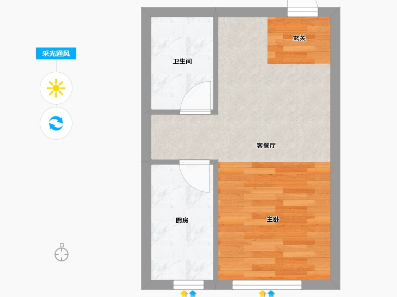 辽宁省-沈阳市-玉祥明居赤山路（G10，G11，G12）49m²-31.28-户型库-采光通风