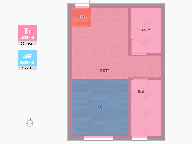 辽宁省-沈阳市-玉祥明居赤山路（G10，G11，G12）50m²-31.97-户型库-动静分区