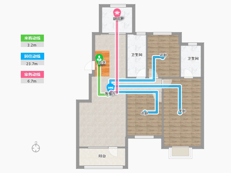 辽宁省-沈阳市-玉祥明居赤山路（Y14,Y13,Y15）112m²-97.88-户型库-动静线