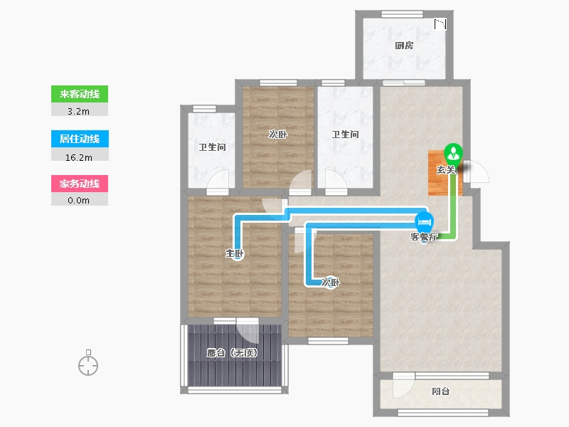 辽宁省-沈阳市-玉祥明居赤山路47-5号（Y11号楼）157m²-103.24-户型库-动静线