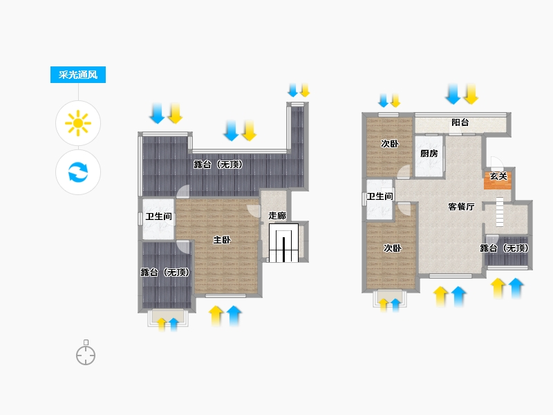 辽宁省-沈阳市-玉祥明居赤山路（Y17，Y18）139m²-159.93-户型库-采光通风