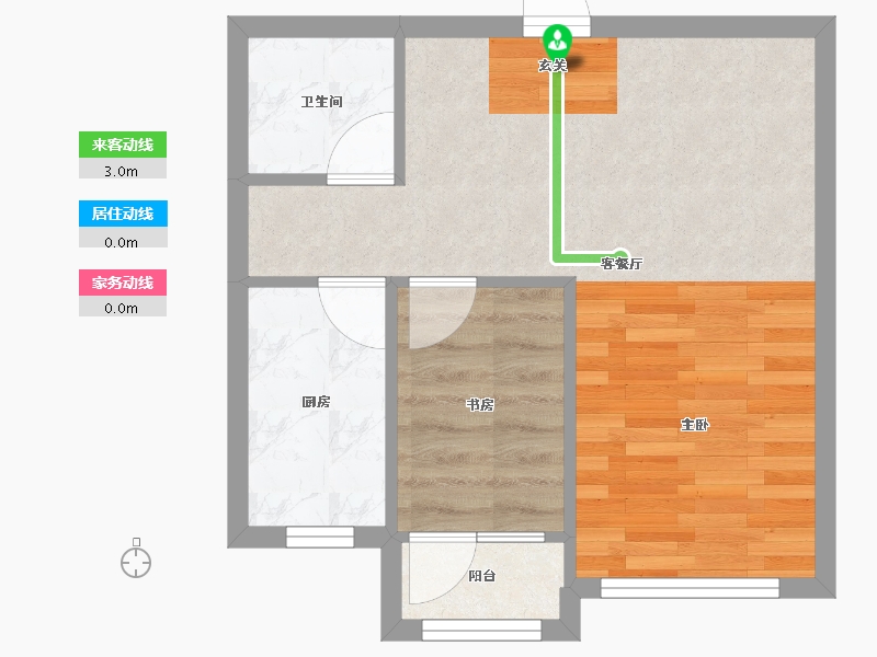 辽宁省-沈阳市-玉祥明居赤山路（G26，G24，G25）58m²-40.94-户型库-动静线