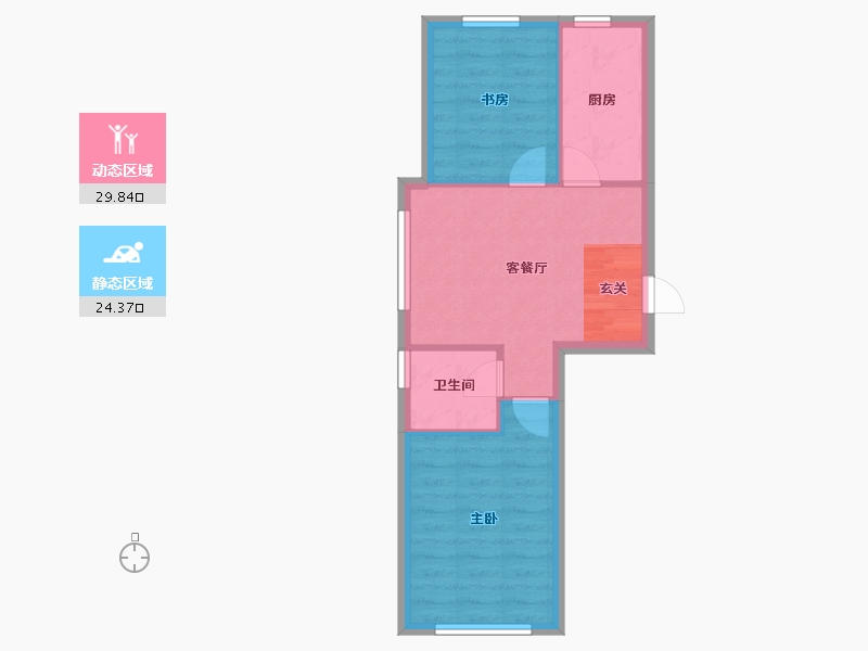 辽宁省-沈阳市-玉祥明居赤山路（G24，G25）71m²-48.77-户型库-动静分区