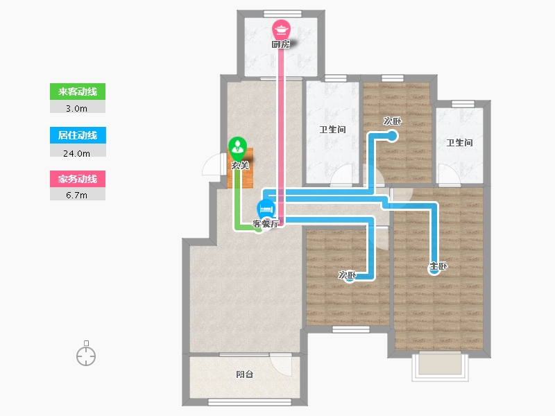 辽宁省-沈阳市-玉祥明居赤山路（Y13,Y15,Y16）137m²-97.84-户型库-动静线