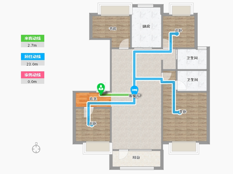 辽宁省-沈阳市-碧桂园银亿大城印象锦园（D2,D7,D8,D9,D4,D6,D23）124m²-99.19-户型库-动静线