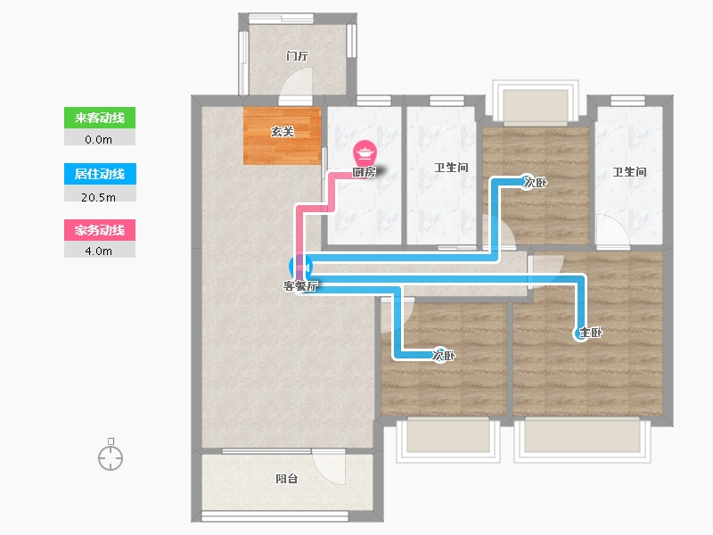 辽宁省-沈阳市-碧桂园银亿大城印象锦园(G1,G3,G2,G4,G7）118m²-85.10-户型库-动静线