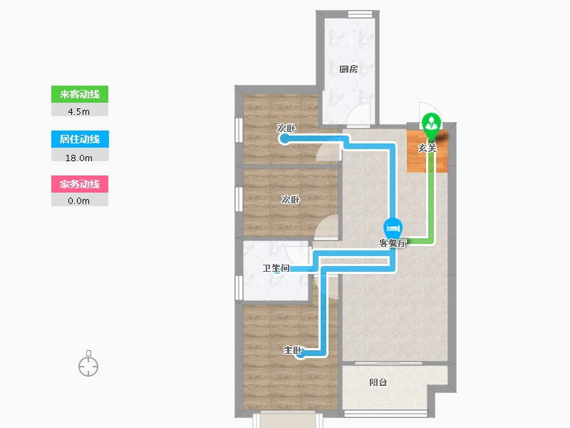 辽宁省-沈阳市-恒大绿洲汪河路（106,104号楼）93m²-67.76-户型库-动静线