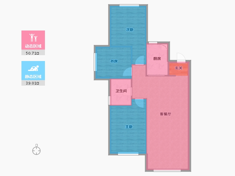 辽宁省-沈阳市-美的城（75，73，74）104m²-81.75-户型库-动静分区