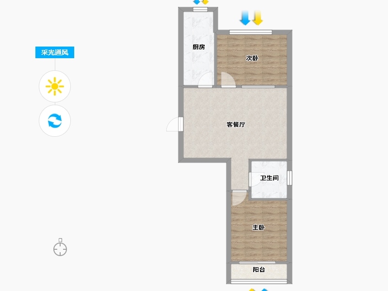 辽宁省-沈阳市-荣信森林里蒲昌路42-1号（1号楼）,蒲昌路42-29号（29）,蒲昌路42-26号(26)-59.33-户型库-采光通风