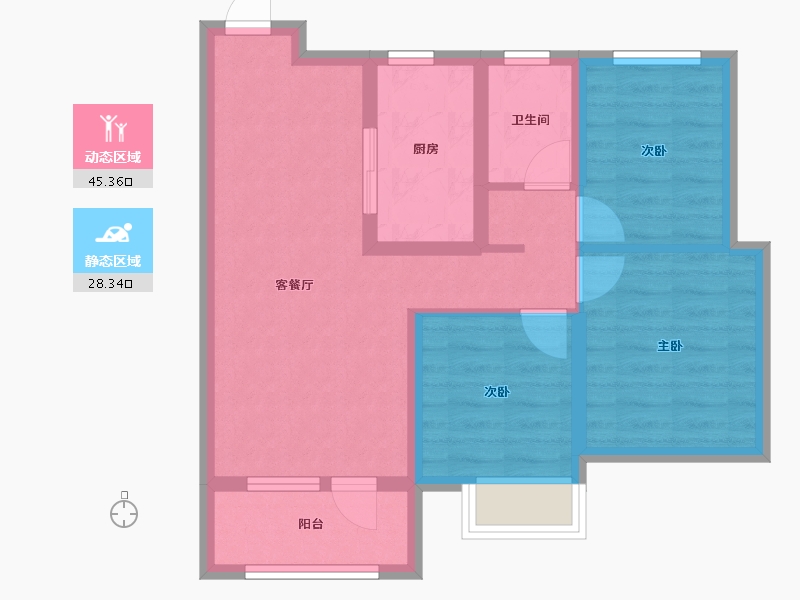 辽宁省-沈阳市-富力盛悦府沈北新区孝信街28号-11号（11号楼）,孝信街28-12号（12号楼）,孝信街2-64.65-户型库-动静分区