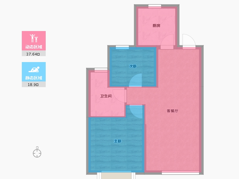 辽宁省-沈阳市-恒大时代新城蒲田路25-9号（28号楼）LR17-1-C户型建面82m²-50.16-户型库-动静分区