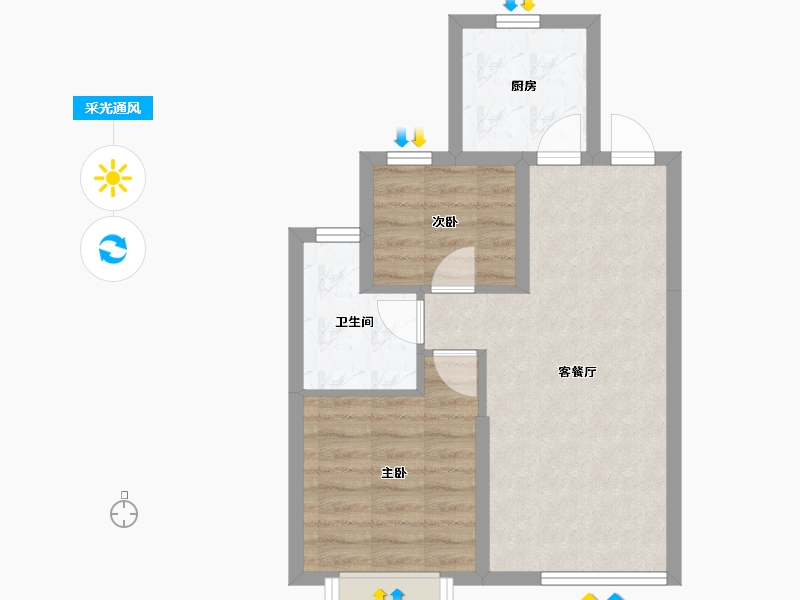 辽宁省-沈阳市-恒大时代新城蒲田路25-9号（28号楼）LR17-1-C户型建面82m²-50.16-户型库-采光通风